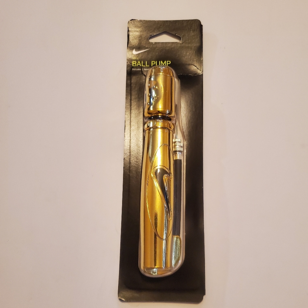 Gold nike ball pump new